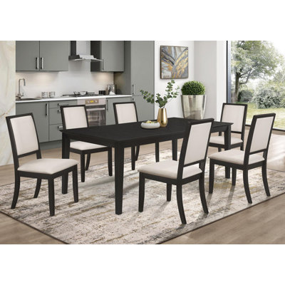 Lyndall Extendable Dining Set in Black and Cream -  Red Barrel StudioÂ®, AC1FB4BC0CA440518607147D47EC2BE8