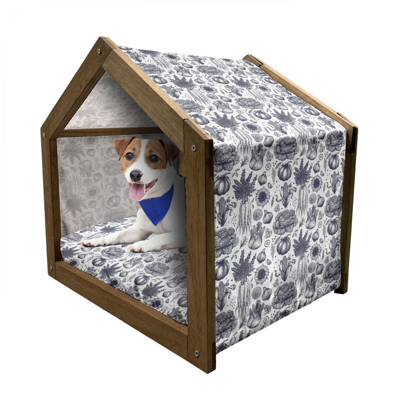 Niche pour chien en bois, H 25,59 po x l 29,53 po x P 21,65 po