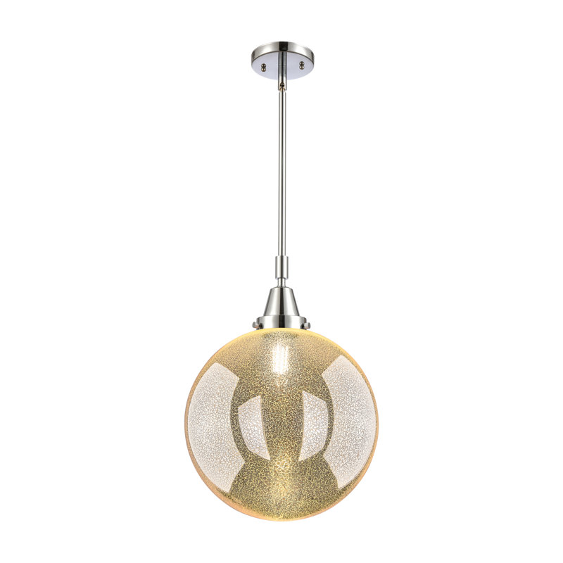Mini-luminaire suspendu 1 lumière Caden Beacon, H 16,13 po x l 12 po, Polished Chrome