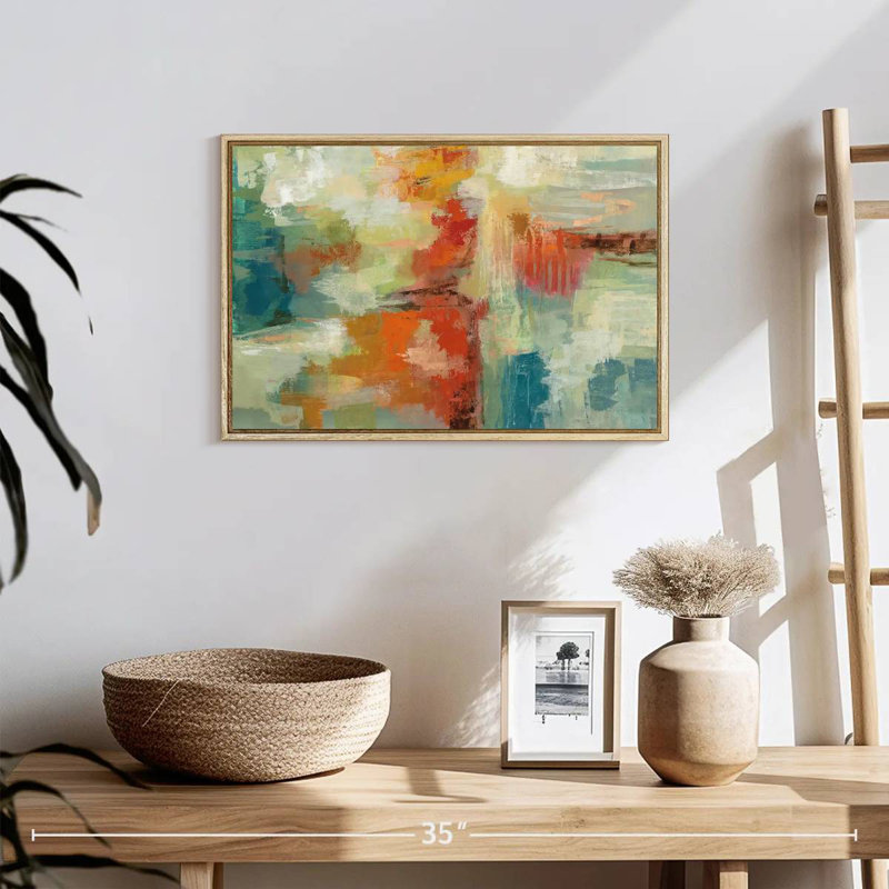 Récif de corail, Cadre flottant en bois naturel, 19 po x 13 po