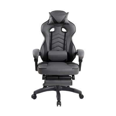 Fauteuil de direction entièrement inclinable avec repose-pieds Gaming