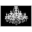 «Glam Crystal Chandelier Silhouette» sur toile de fond abstraite, reproduction d'art sur toile-1440854328-1440854278-1440854274