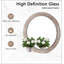 Miroir mural rustique rond, cercle en bois de 23,62 pouces avec perles, parfait pour un décor de maison de campagne et ajoutant une touche d'élégance à n'importe quelle pièce