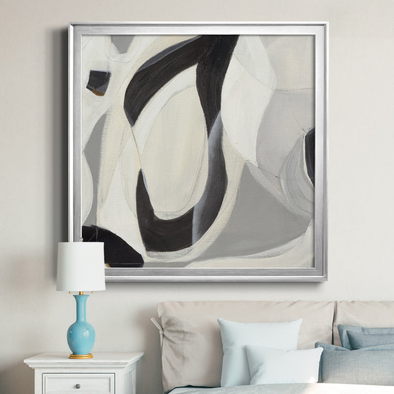 La recherche III - Cadre photo, reproduction d'art sur toile, H 30,5 po x l 30,5 po x P 1,25 po, Toile avec cadre noyer