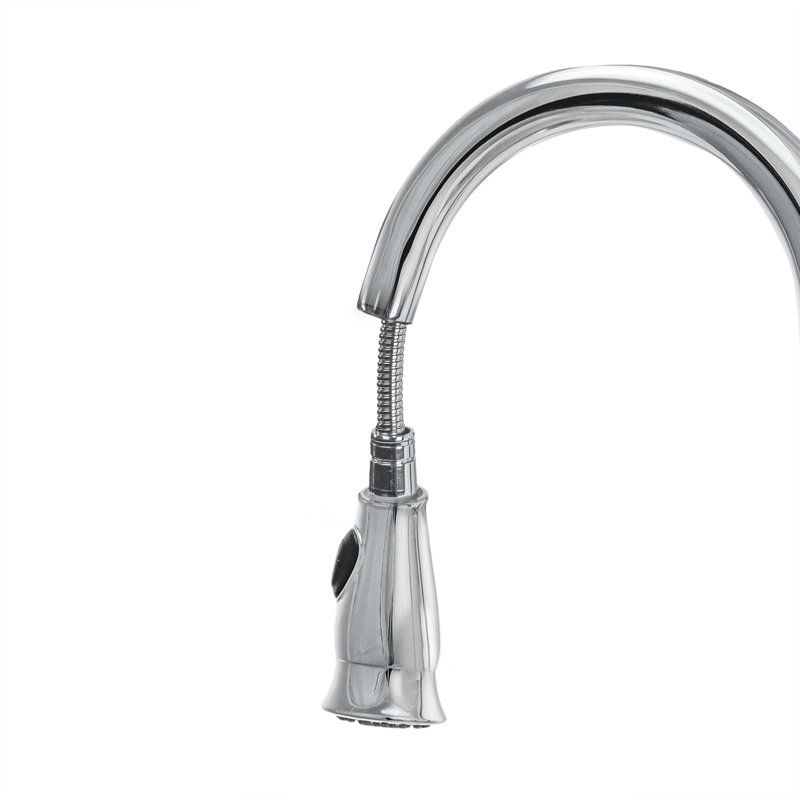 Robinet de cuisine à poignée simple pull down, Chrome