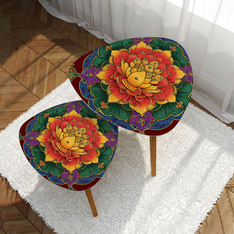 Ensemble de 2 tables basses gigognes Triangle