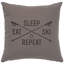 Coussin Wooded River - dormir, manger, skier - coton taupe-223286742