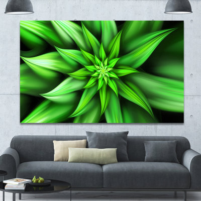 " Exotic Green Flower Petals "