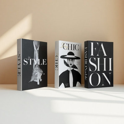 Livres décoratifs tendance (ensemble de 3)