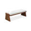 Banc rembourré blanc-354579889