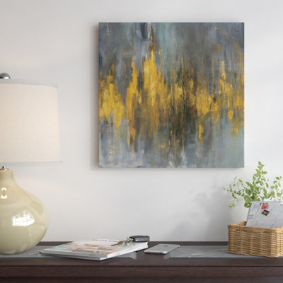 «Black & Gold Abstract», reproduction d'art sur toile