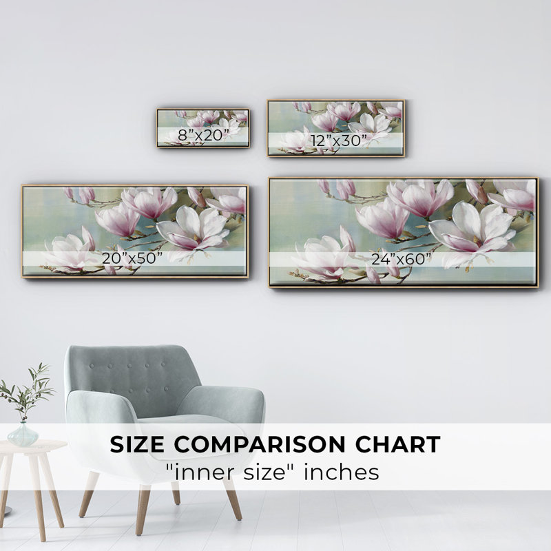 Magnolia Morning - toile encadrée, H 8 po x l 20 po