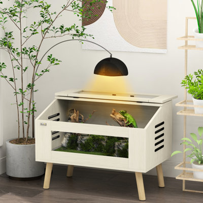 29 Gallon Reptile Habitat With Openable Top - Convenient For Snakes, Lizards, Terrarium Create A Cozy Home Pets