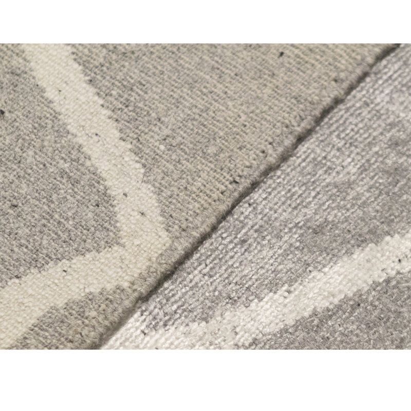 Neo Villa Hand Woven Cotton and Silk Geometric Area Rug, Rectangle 10'2" x 14'