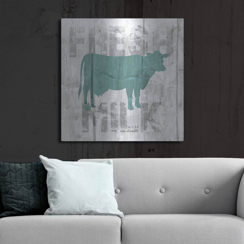 «Fresh Milk» par Alicia Soave sur métal, H 36 po x l 36 po