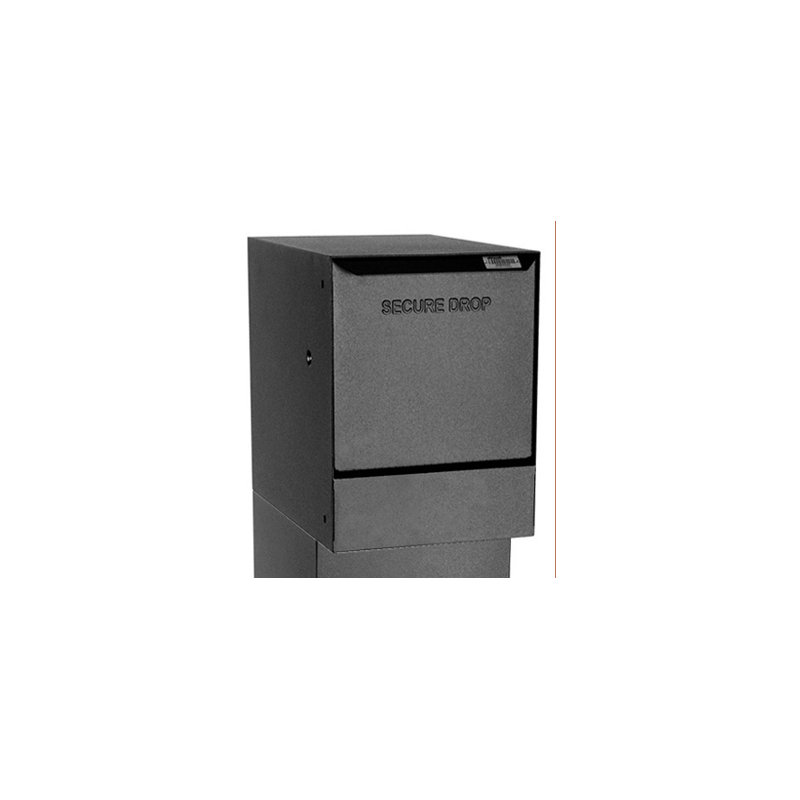 Steel Wall Mounted Mailbox with Newspaper Compartment, Black