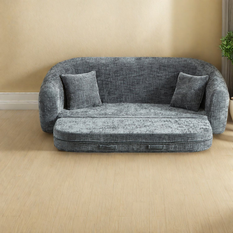 Compression Convertible Sofas, 87 Inch Chenille Modern Home Sleeper