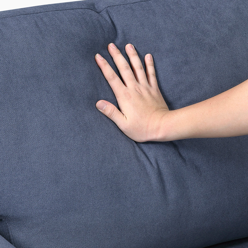  Chaise avec accoudoirs rembourrée 34 po Laffey, Tissu bleu