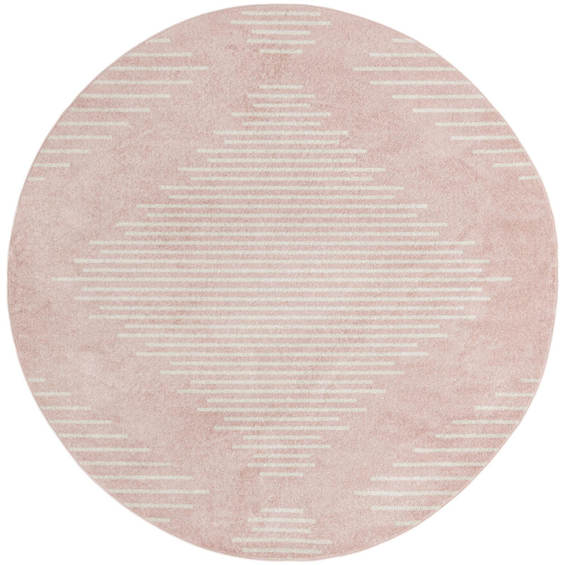 Striped Indoor Rug, Round 9'10"