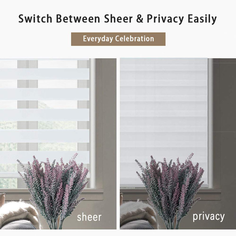 Cordless Semi-Sheer Roll-Up Shade, 34"W x 72"L, White