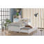 Lit plateforme simple avec lit gigogne, blanc-2034964149