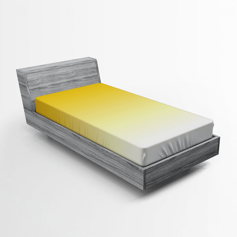 Microfiber Fitted Sheet, Twin XL Fitted Sheet, Yellow
