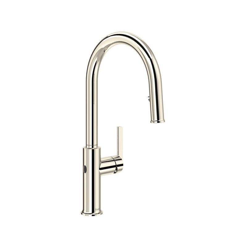 Authentica Pull-Down Touchless Kitchen Faucet With C-Spout, Polished Nickel