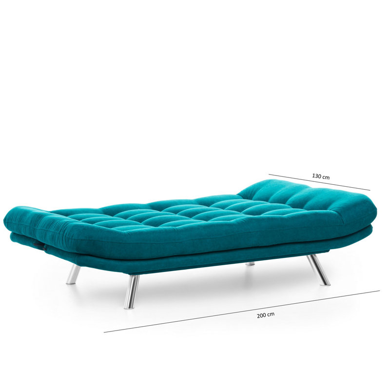 Canapé sans accoudoirs 23 po, Velours vert