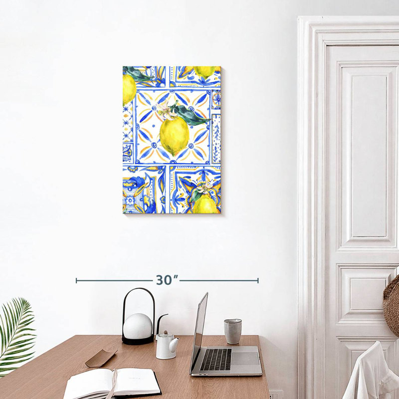 Yarlin Lemon Pattern Tiles, 24" H x 16" W