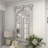 Karlstad Cream Wood Vintage Scrolled Window Pane Room Wall Mirror with Arched Top and Columns 52" x 37"
