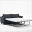 Canapé-lit convertible 2 en 1 Sofas, 80,7 pouces pour le salon | Gris | Tissu + métal