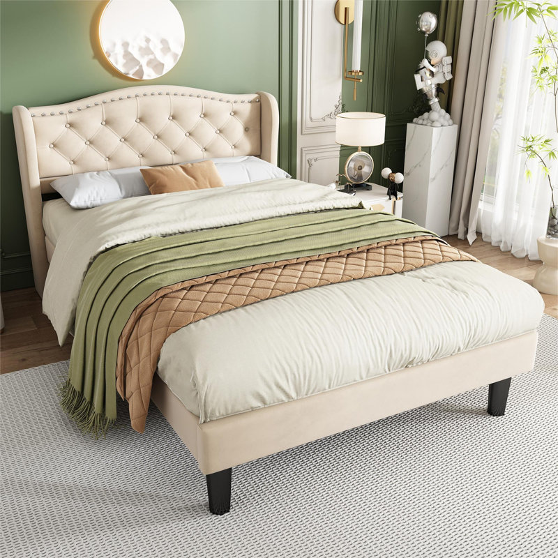 Bonvale Upholstered Bed, European Single (90 x 200cm)