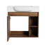 Meuble-lavabo mural 24 po avec lavabo en céramique blanche et porte à fermeture en douceur, emballage KD