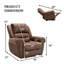 Fauteuil inclinable électrique 42 po en cuir Vegan-2083420439