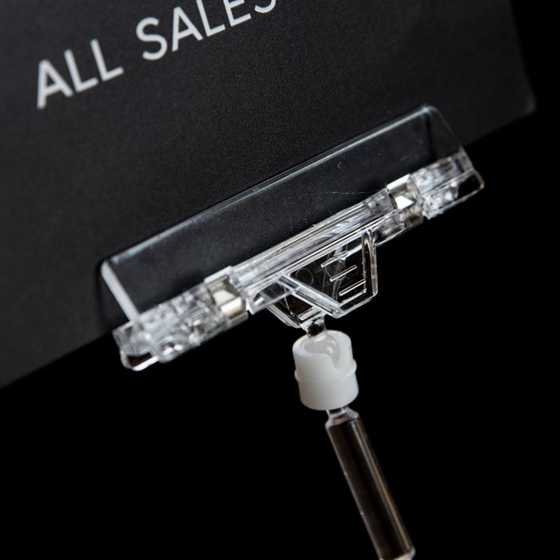 Clip Sign Holder, Clear White