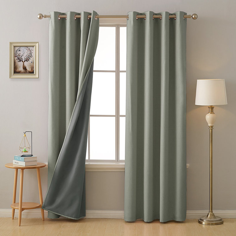 Penwortham Blackout Curtain Pair, 52" W x 95" L, Light Gray