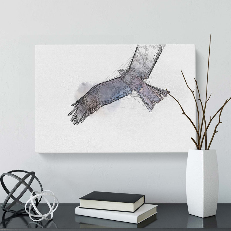 Flying Eagle in Abstract - Wrapped Canvas, 35cm H x 50cm W x 3cm D