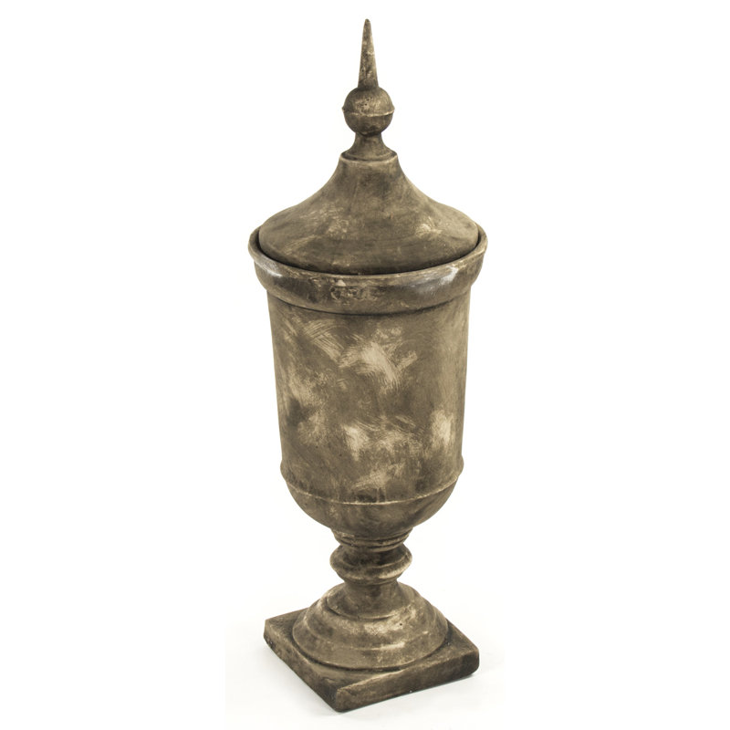 Vase de plancher en cuivre Finial, H 34 po x l 11,25 po x P 11,25 po