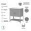 Ensemble de meuble-lavabo double 32 "avec miroir -1593661205