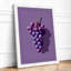 Purple Grapes Botanical - Framed Print-153216585-153216587