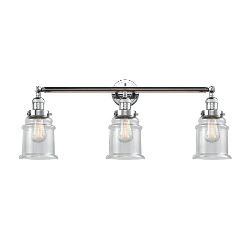 Galaviz 3 - Light Dimmable Vanity Light, Clear 1, 60 Watt Vintage Incandescent Bulb, Polished Chrome