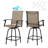 Swivel Upholstered Counter Stool with Metal Frame