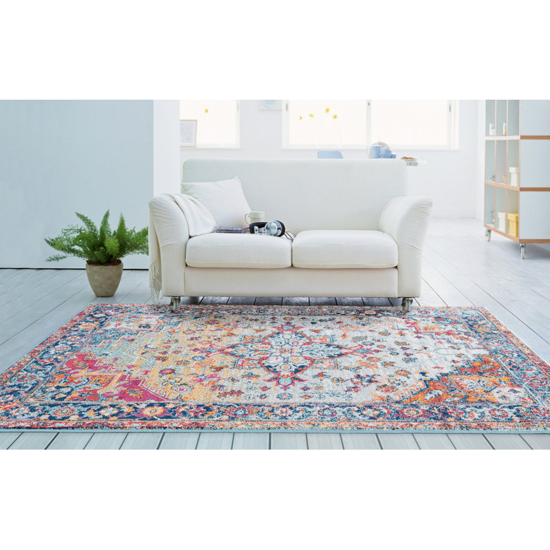 Tapis oriental bleu / brun Cédric, Rectangle 12 pi 6 po x 15 pi