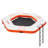 8.5FT Inflatable Dock Platform with 5FT Trampoline Mesh Pool with Portable Bag & Detachable Ladder