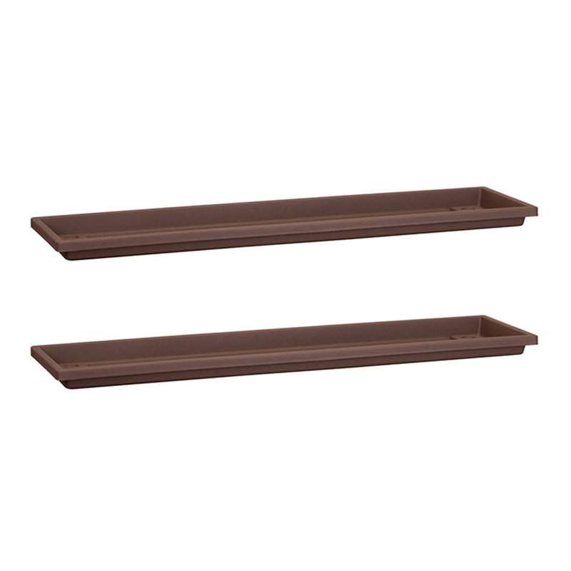 Stone Saucer Plant Stand, Brown, 17.5" H x 7.75" W x 3" D, 2