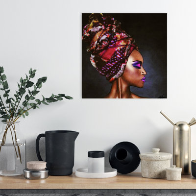 Vibrant Headwrap Profile Contemporary Wall Art