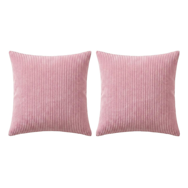 Housse de coussin simple à rayures, Pink
