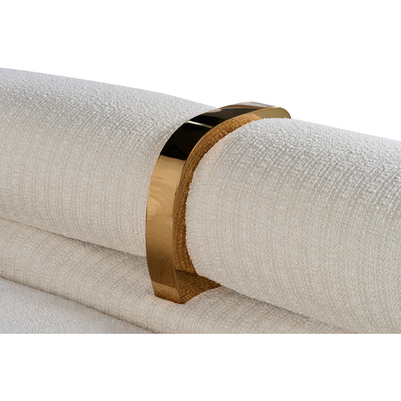 Capri Modern Curved Upholstered Loveseat