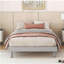 Base de lit plateforme flottante de conception moderne pour lit gris