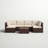 Farnum Wicker 4 - Person Patio Conversation Set with Cushions